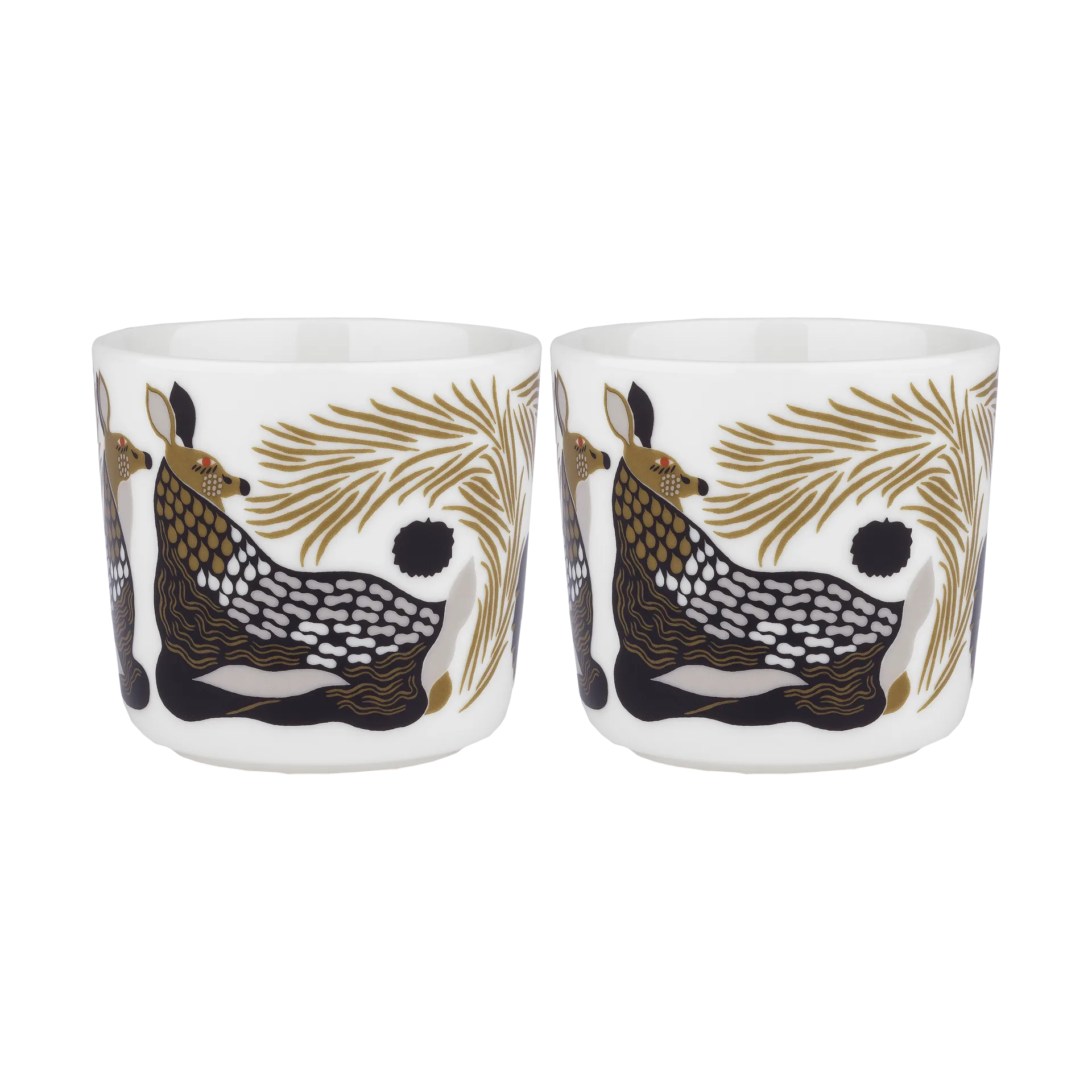 Peura kahvikuppi ilman kahvaa 20 cl 2 kpl, White-coal-mud-light grey Marimekko