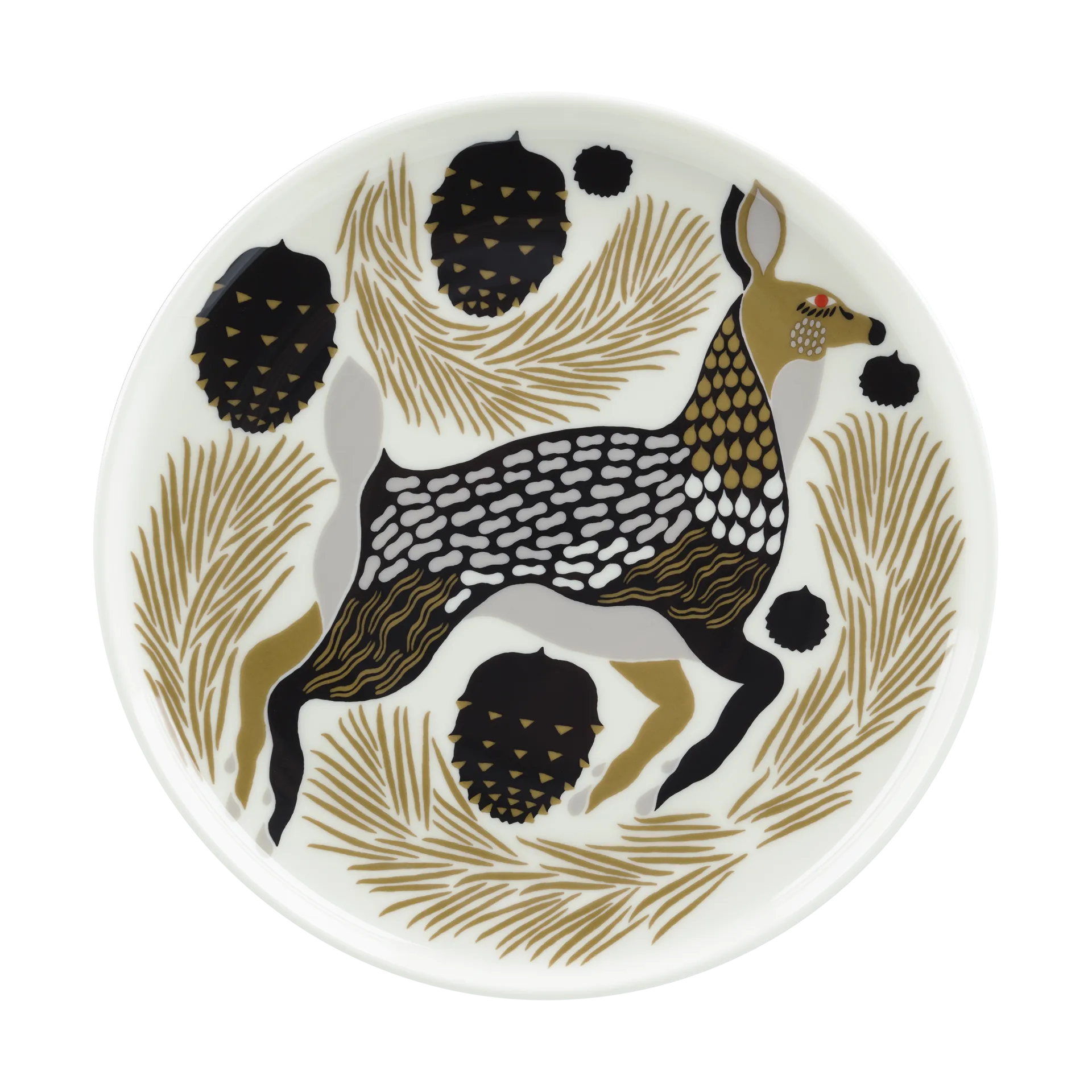 Peura lautanen Ø20 cm, White-coal-mud-light grey Marimekko