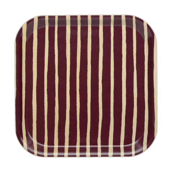 Piccolo tarjotin 20x20 cm - Burgundy - Marimekko