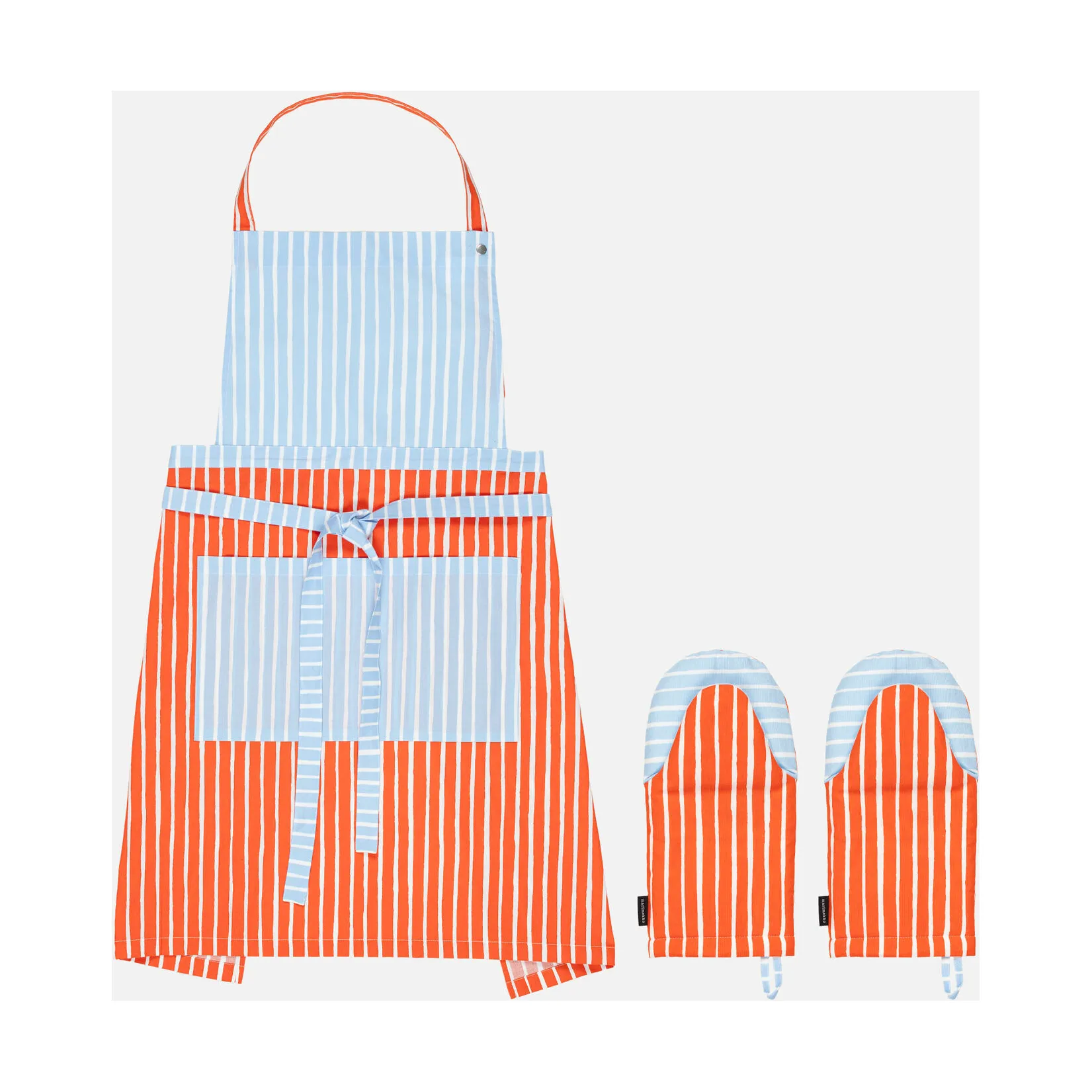 Piccolo tekstiilisetti 3 osaa, White-tomato red-light blue Marimekko