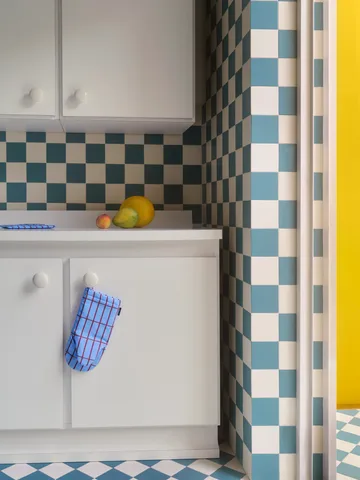 Pieni Tiiliskivi -patakinnas - Sininen-ruskea - Marimekko