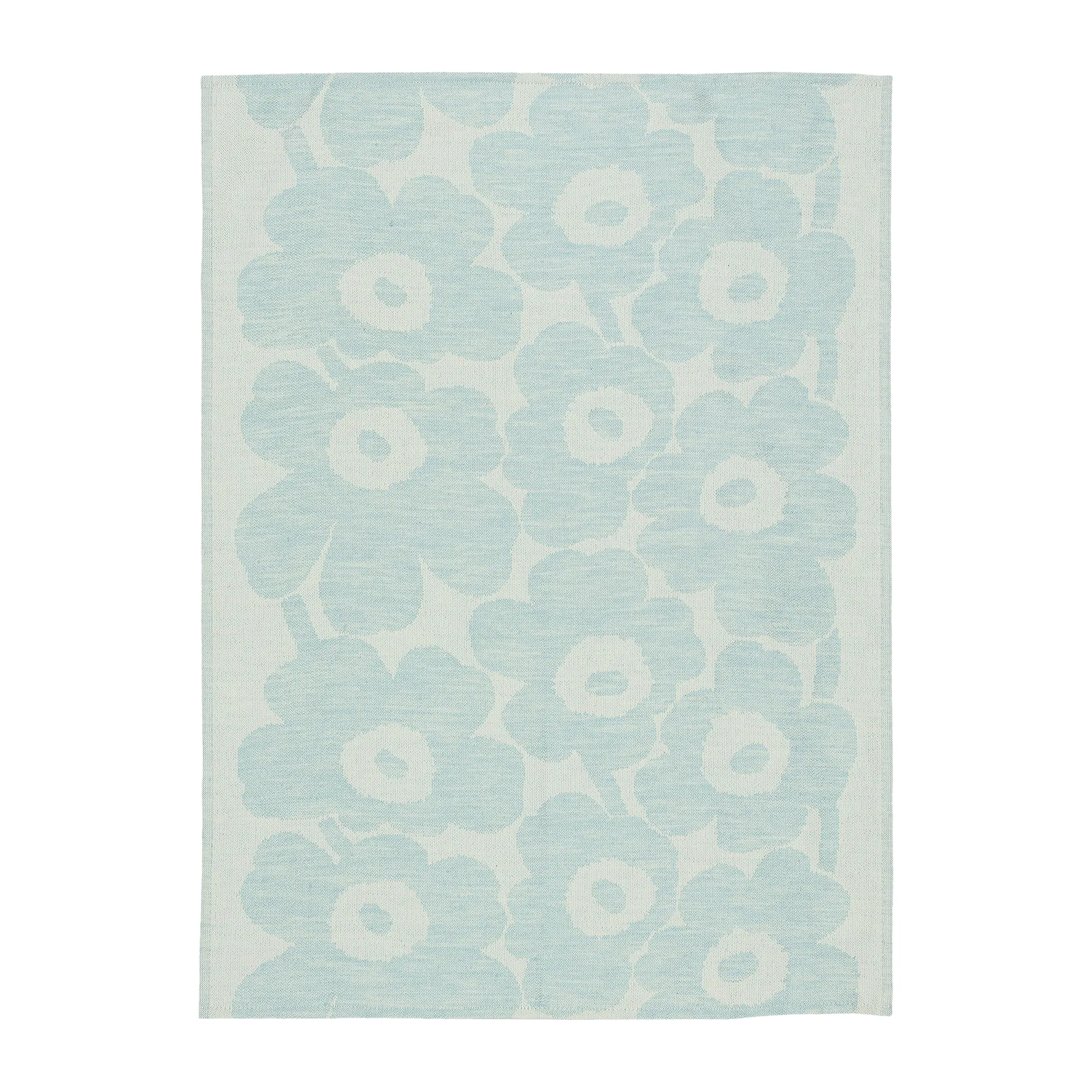 Pieni Unikko -keittiöpyyhe puuvilla-pellava 50x70 cm, Off white-light blue Marimekko