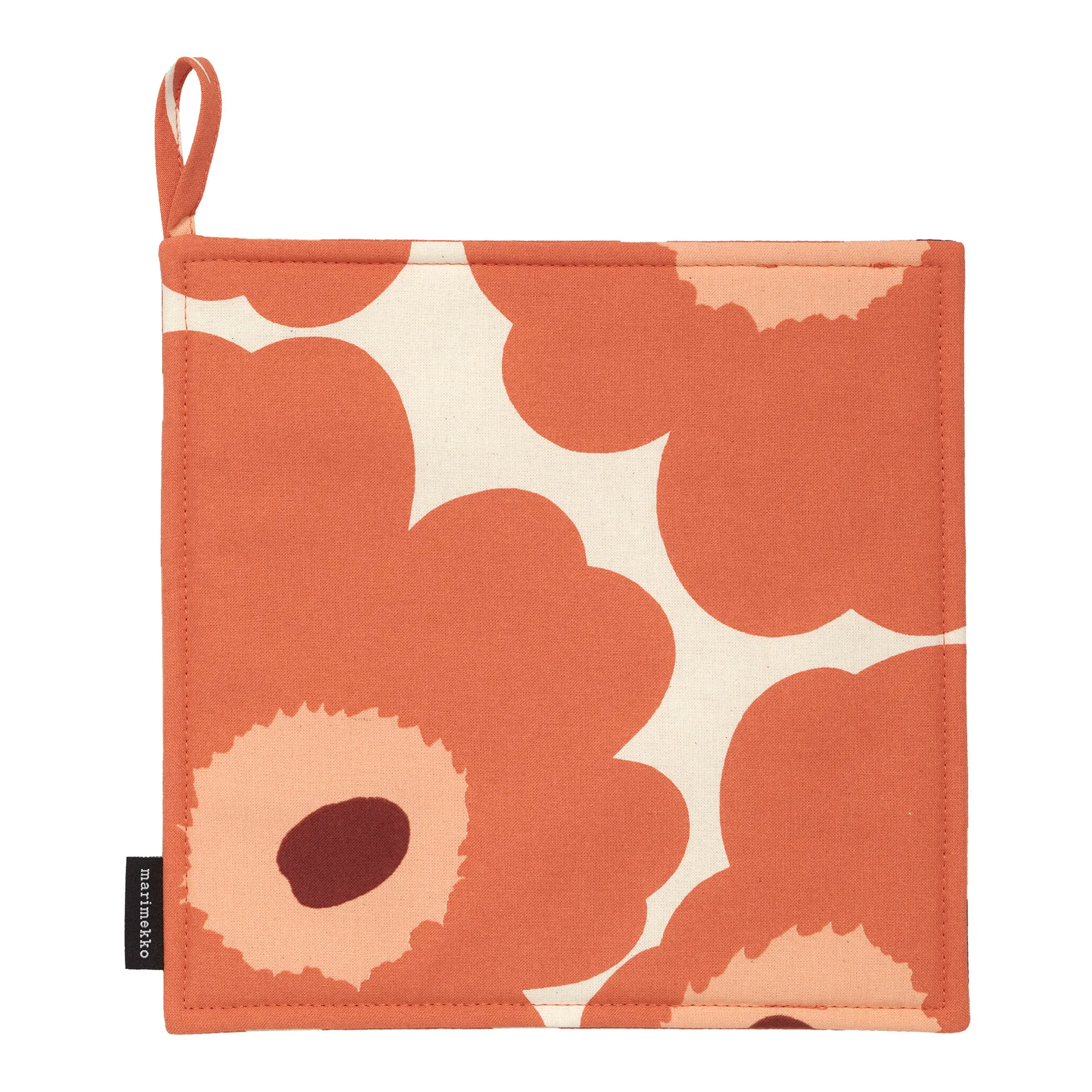 Pieni Unikko patalappu 21,5x21,5 cm, Beige-Oranssi-Ruskea Marimekko