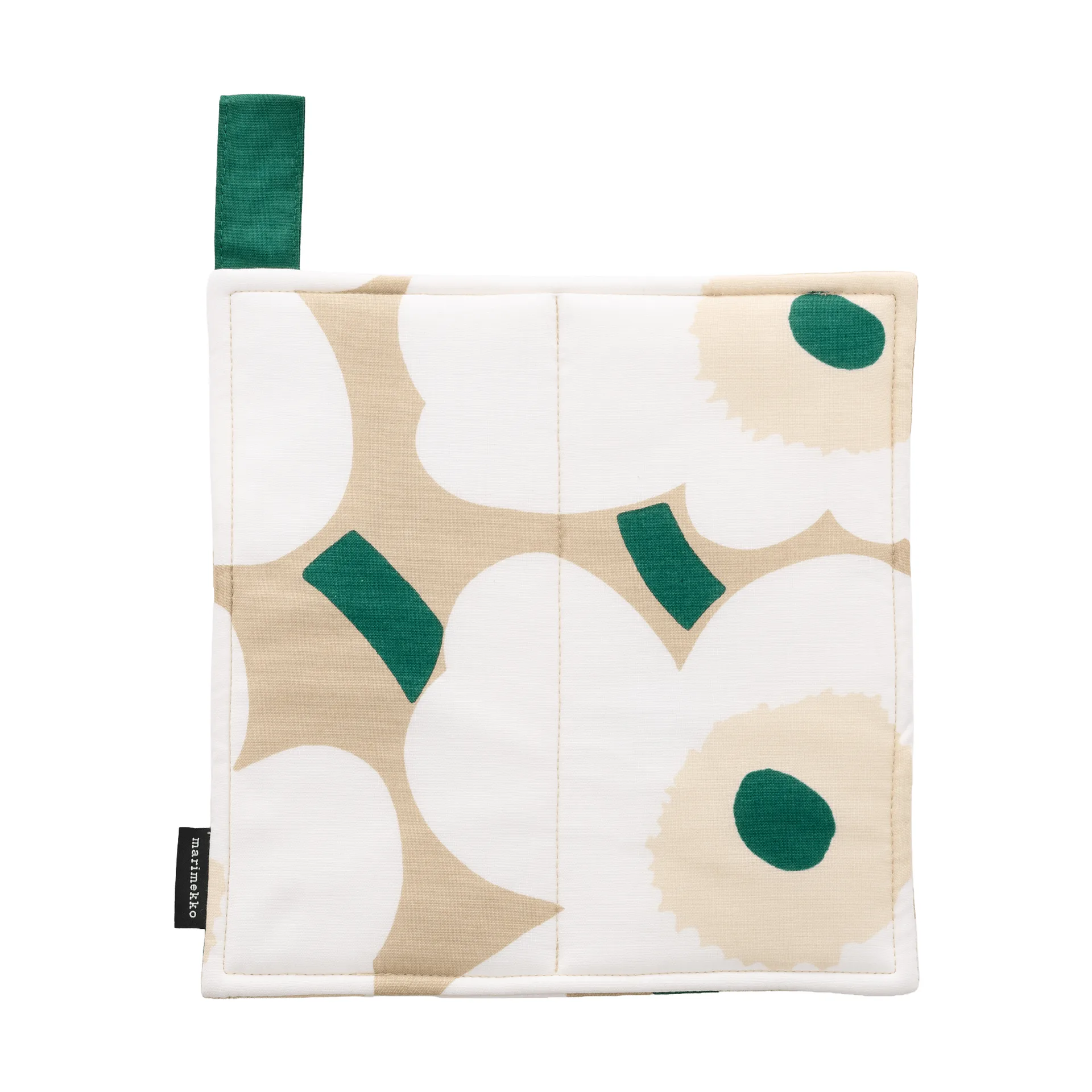 Pieni Unikko patalappu 21,5x21,5 cm, Sand-white-hay-emerald Marimekko