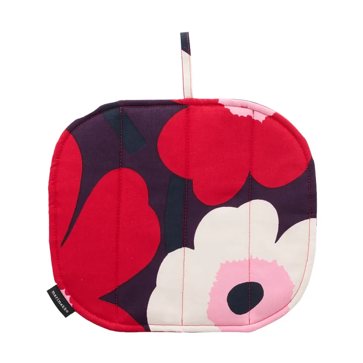 Pieni Unikko patalappu 22x25 cm - Plum-cranberry-off white-rose - Marimekko