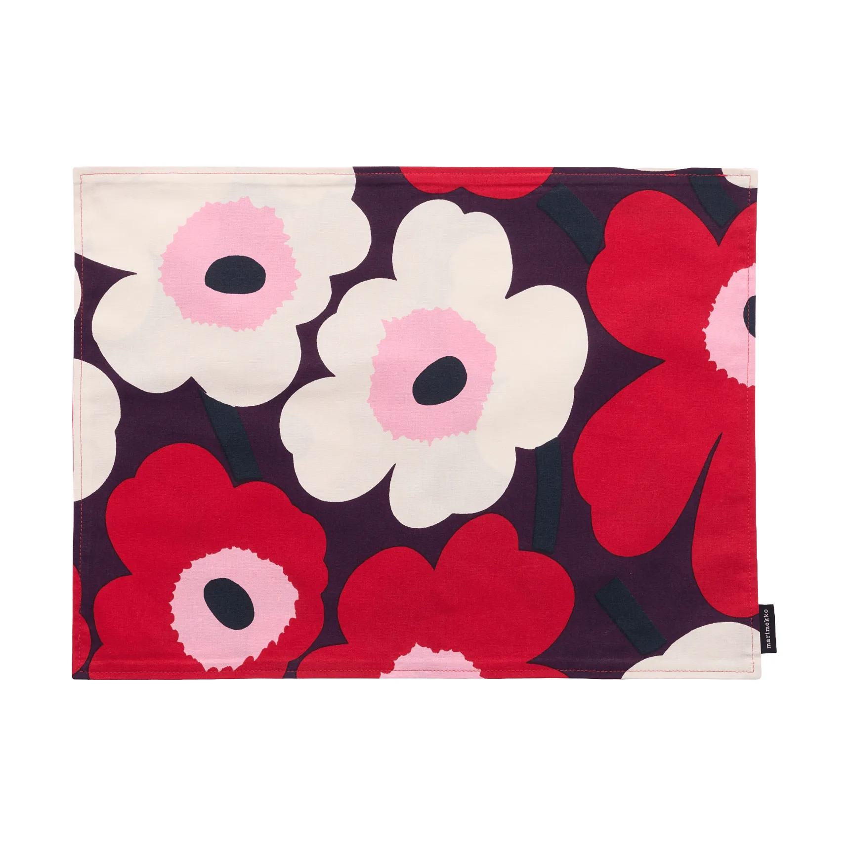 Pieni unikko pöytätabletti akryyli, Plum-cranberry-off white-rose Marimekko