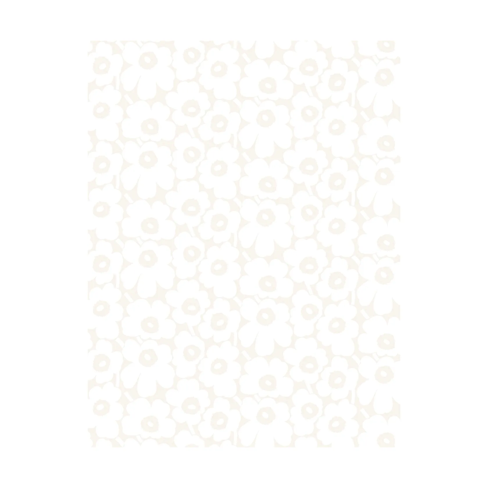 Pieni Unikko vahaliina, White Marimekko