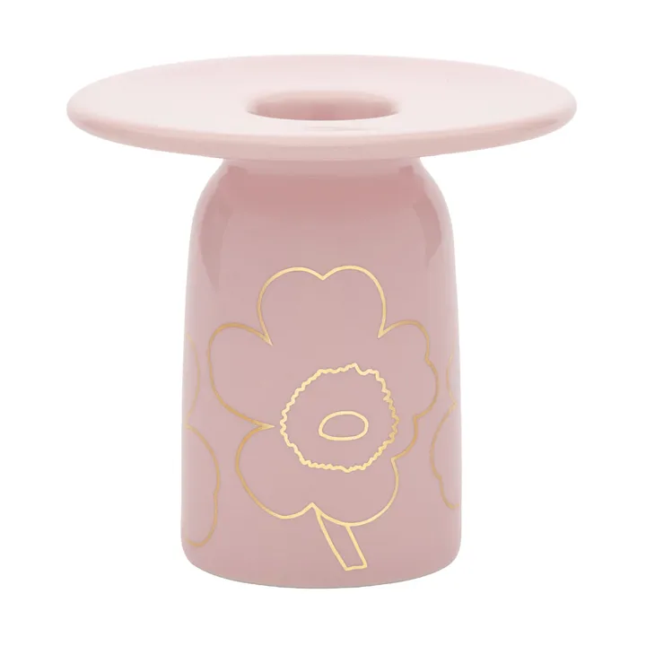 Piirto Unikko kynttilänjalka - Pink-gold - Marimekko
