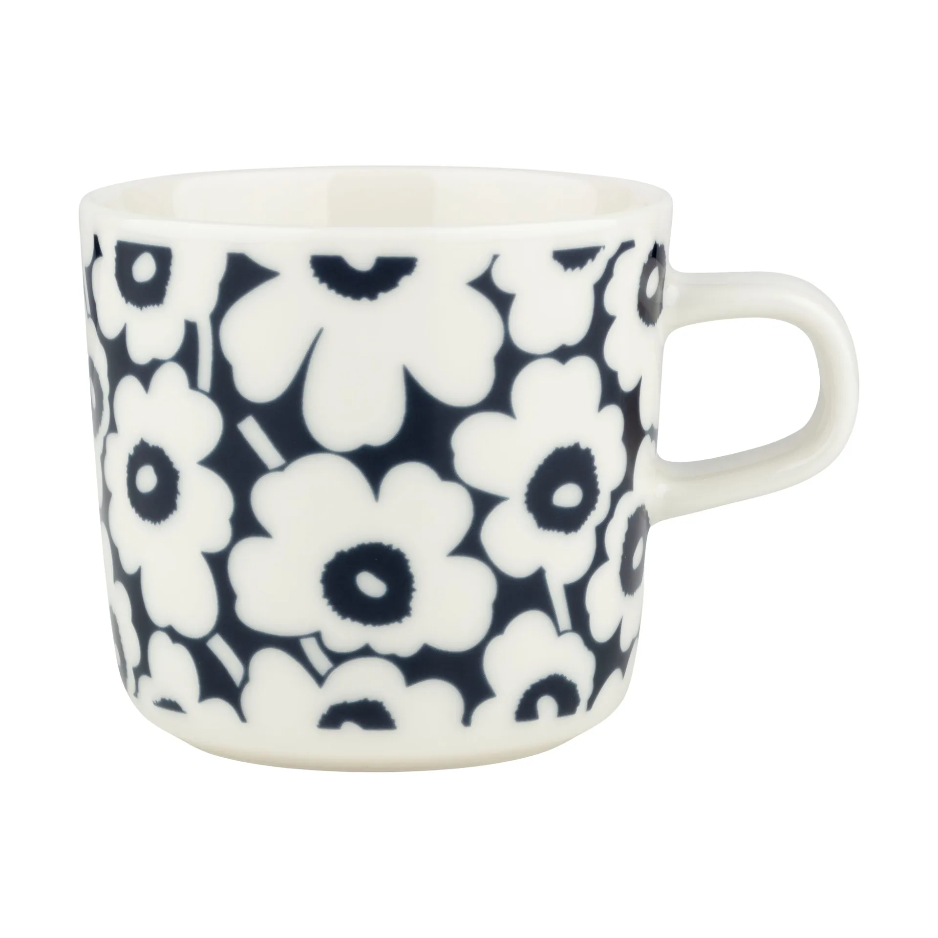 Pikkuinen Unikko kahvikuppi 20 cl, Dark blue-white Marimekko