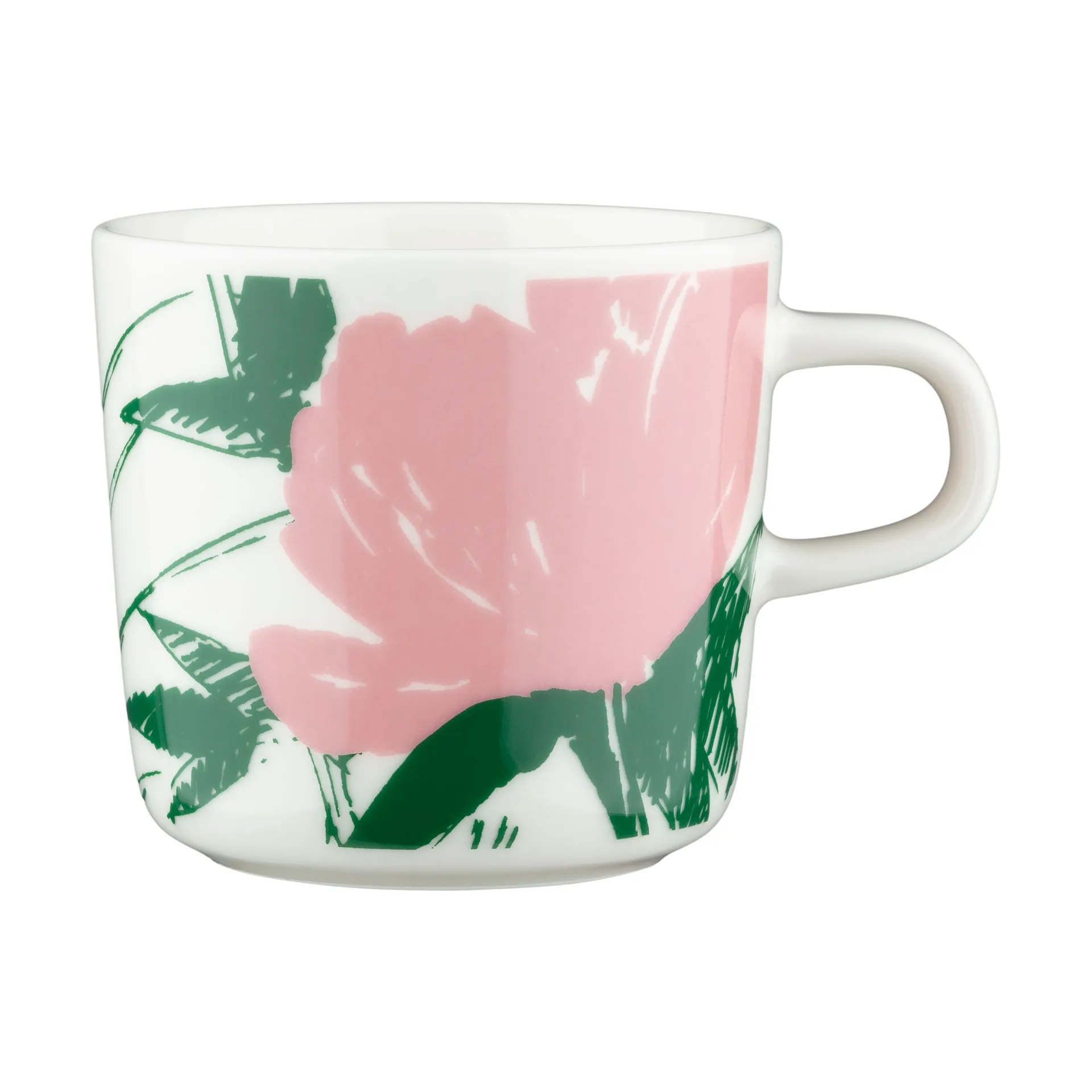 Puutarhakutsut kahvikuppi 20 cl, White-green-orange Marimekko