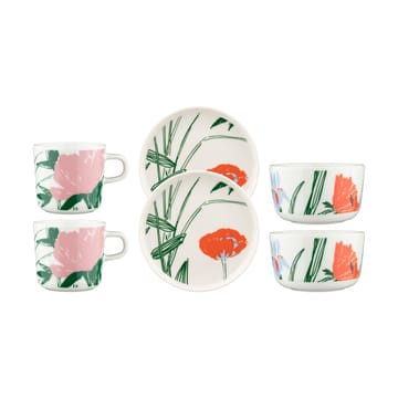 Puutarhakutsut kulho 2,5 dl - White-green-orange - Marimekko