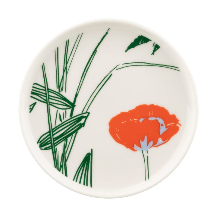 Puutarhakutsut lautanen Ø13,5 cm - White-green-orange - Marimekko