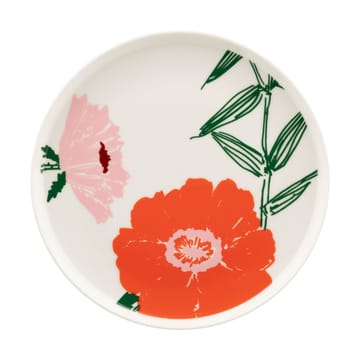 Puutarhakutsut lautanen Ø20 cm - White-green-orange - Marimekko