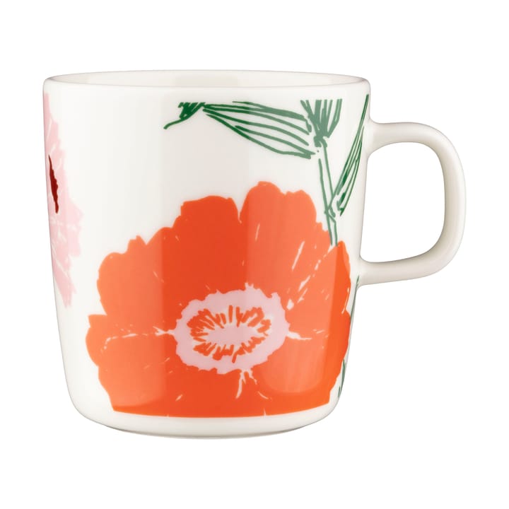 Puutarhakutsut muki 40 cl - White-green-orange - Marimekko