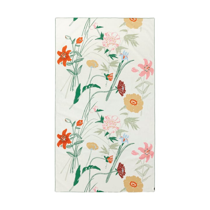 Puutarhakutsut pöytäliina 145x250 cm - White-green-orange-beige - Marimekko