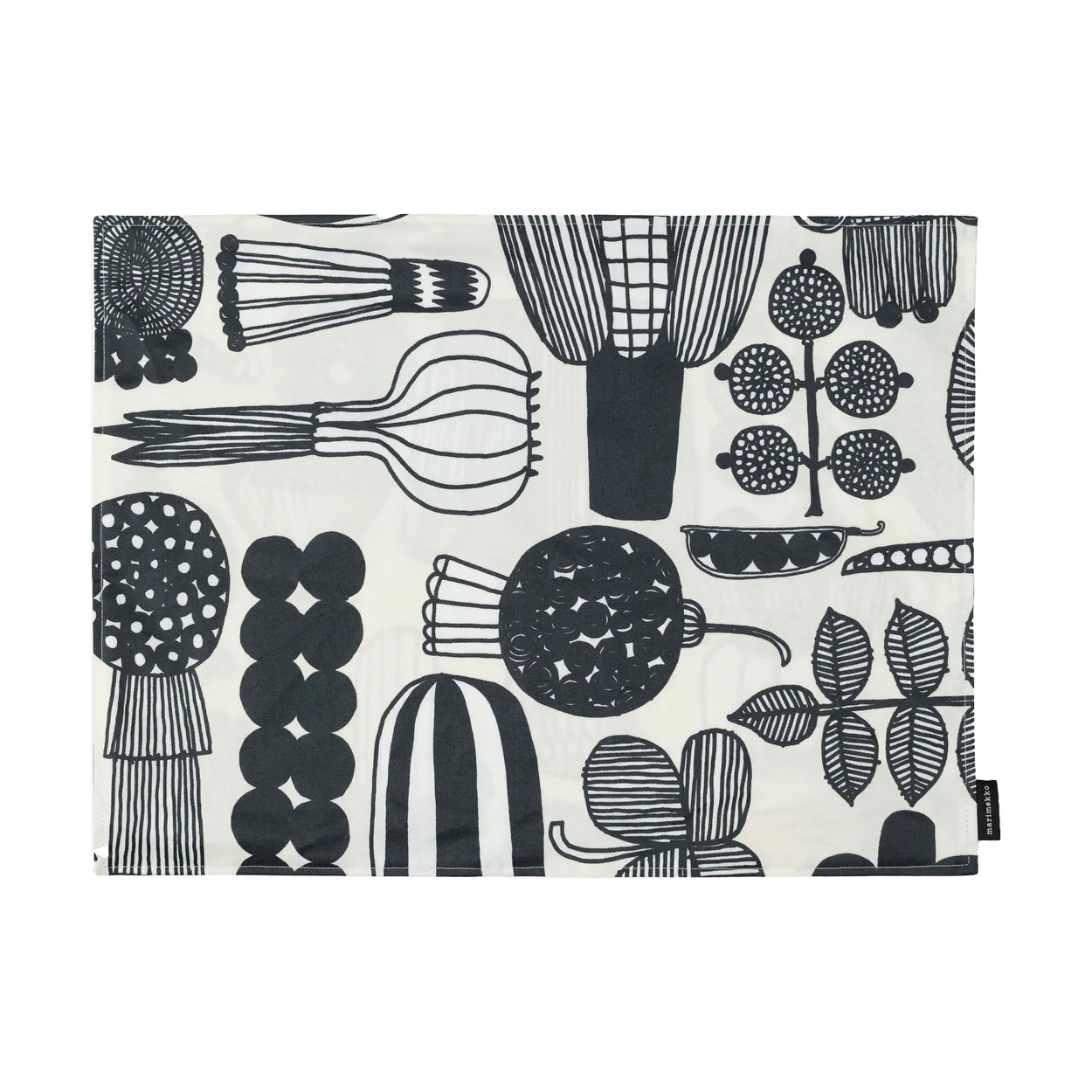 Marimekko Puutarhurin parhaat tabletti 31x42 cm. White-black-orange