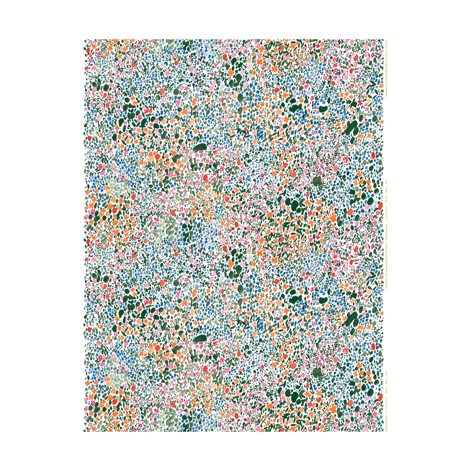 Rantaniitty pöytäliina (vahakäsitelty), White-multi Marimekko