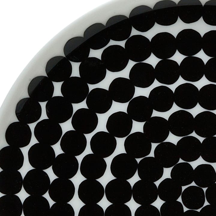 Räsymatto lautanen 20 cm, 6 kpl musta-valkoinen Marimekko
