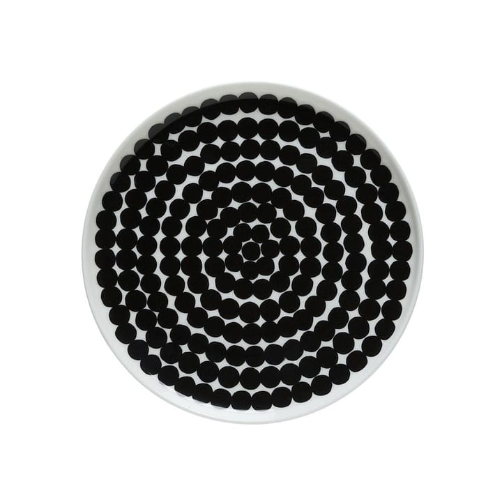 Räsymatto lautanen Ø 20 cm, musta-valkoinen Marimekko