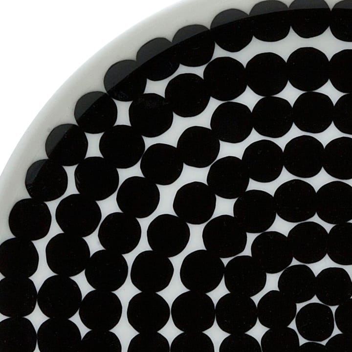 Räsymatto lautanen Ø 20 cm, musta-valkoinen Marimekko