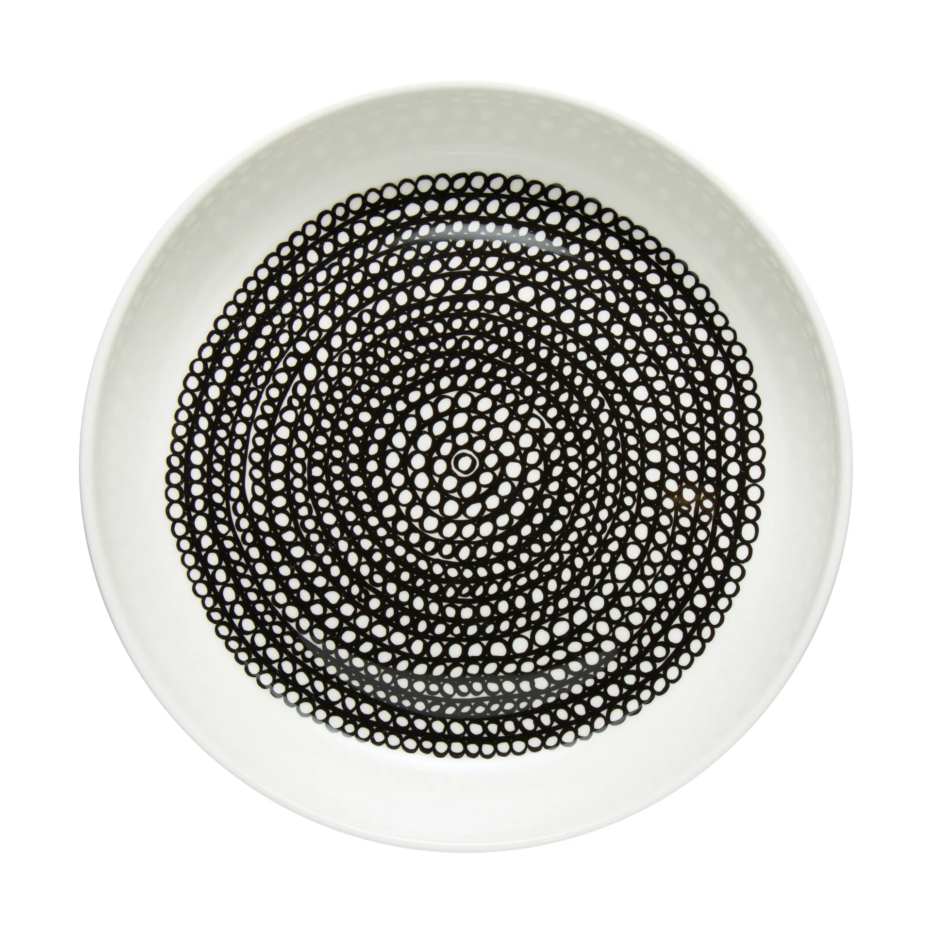 Räsymatto lautanen Ø 20,5 cm, Valkoinen-musta Marimekko