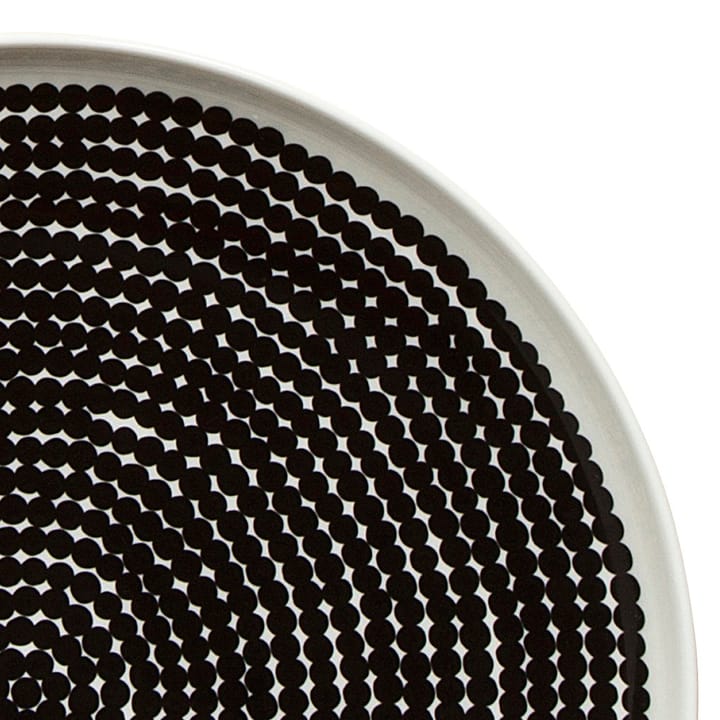 Räsymatto lautanen Ø 25 cm, musta-valkoinen Marimekko
