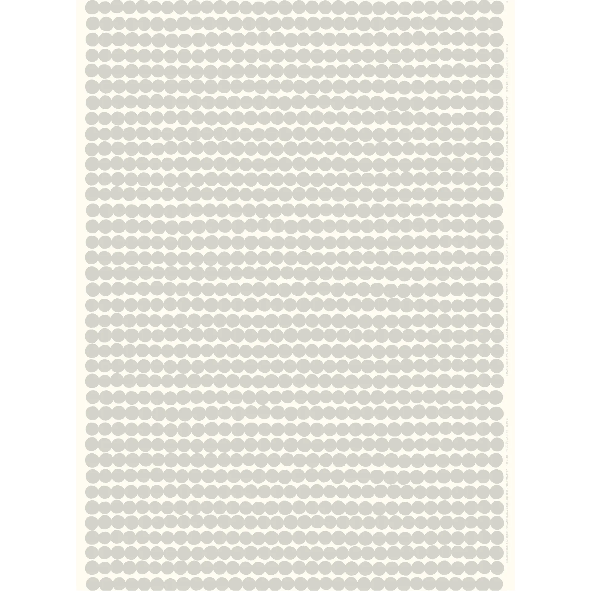Räsymatto vahakangas, vaaleanharmaa Marimekko