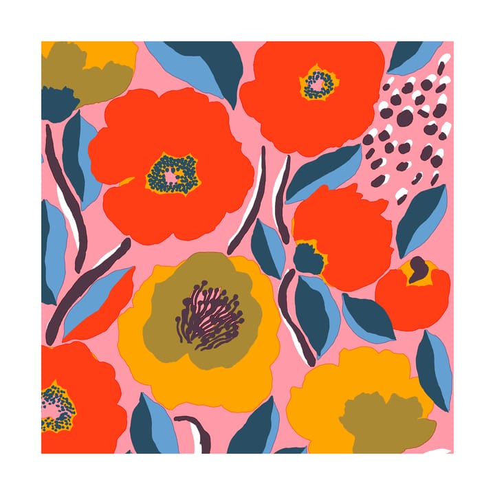 Rosarium servietti 33x33 cm 20-pakkaus - Pinkki - Marimekko
