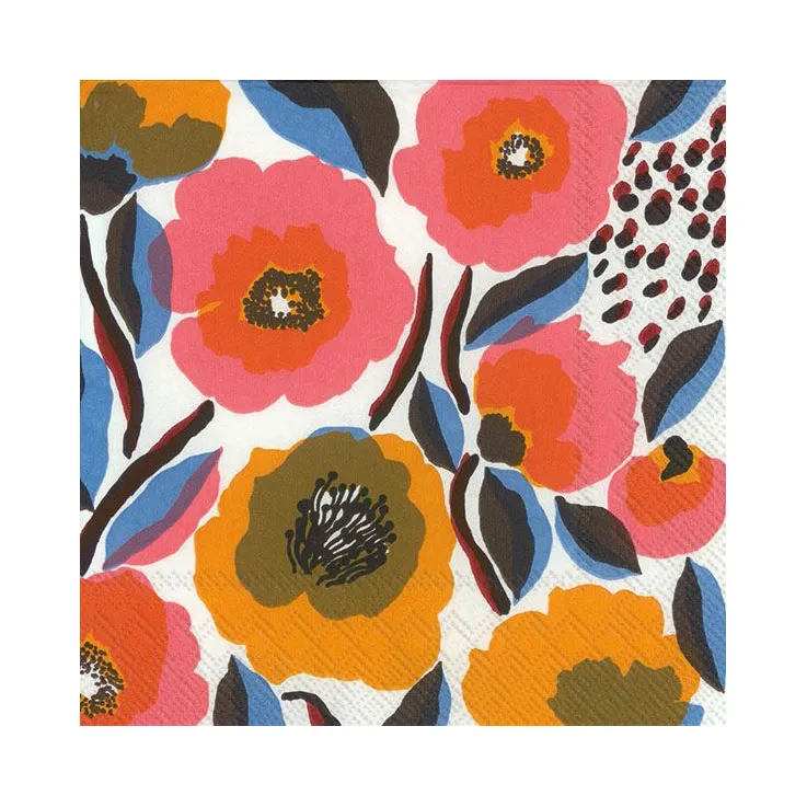 Rosarium servietti 33x33 cm 20-pakkaus, Valkoinen Marimekko