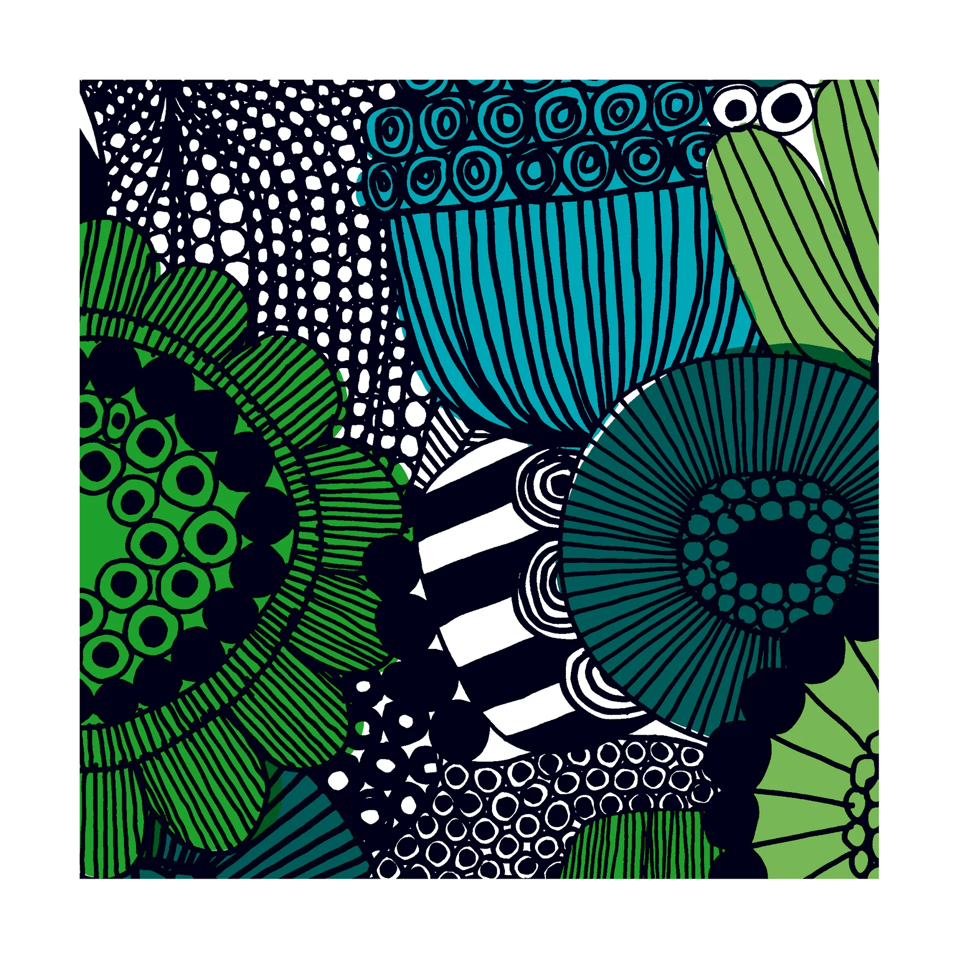 Siirtolapuutarha servietti 33x33 cm 20-pakkaus, Blue-Green Marimekko