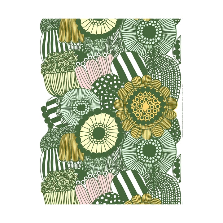 Siirtolapuutarha vahakangas - White-green-light yellow-orange - Marimekko