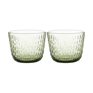 Syksy juomalasi 2 dl 2-pakkaus - Olive - Marimekko
