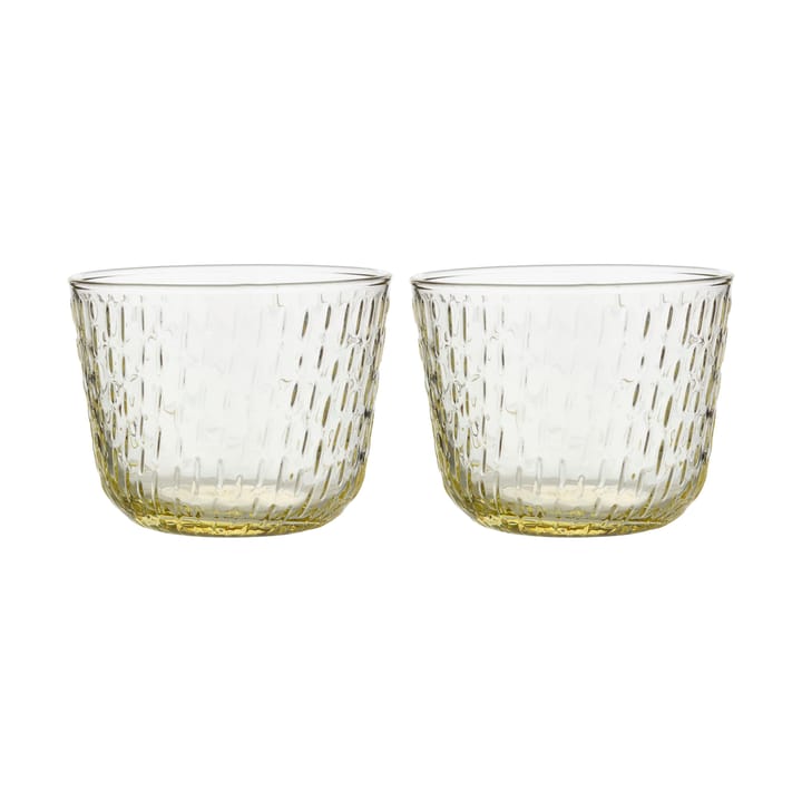 Syksy juomalasi 2 dl 2-pakkaus - Pale yellow - Marimekko
