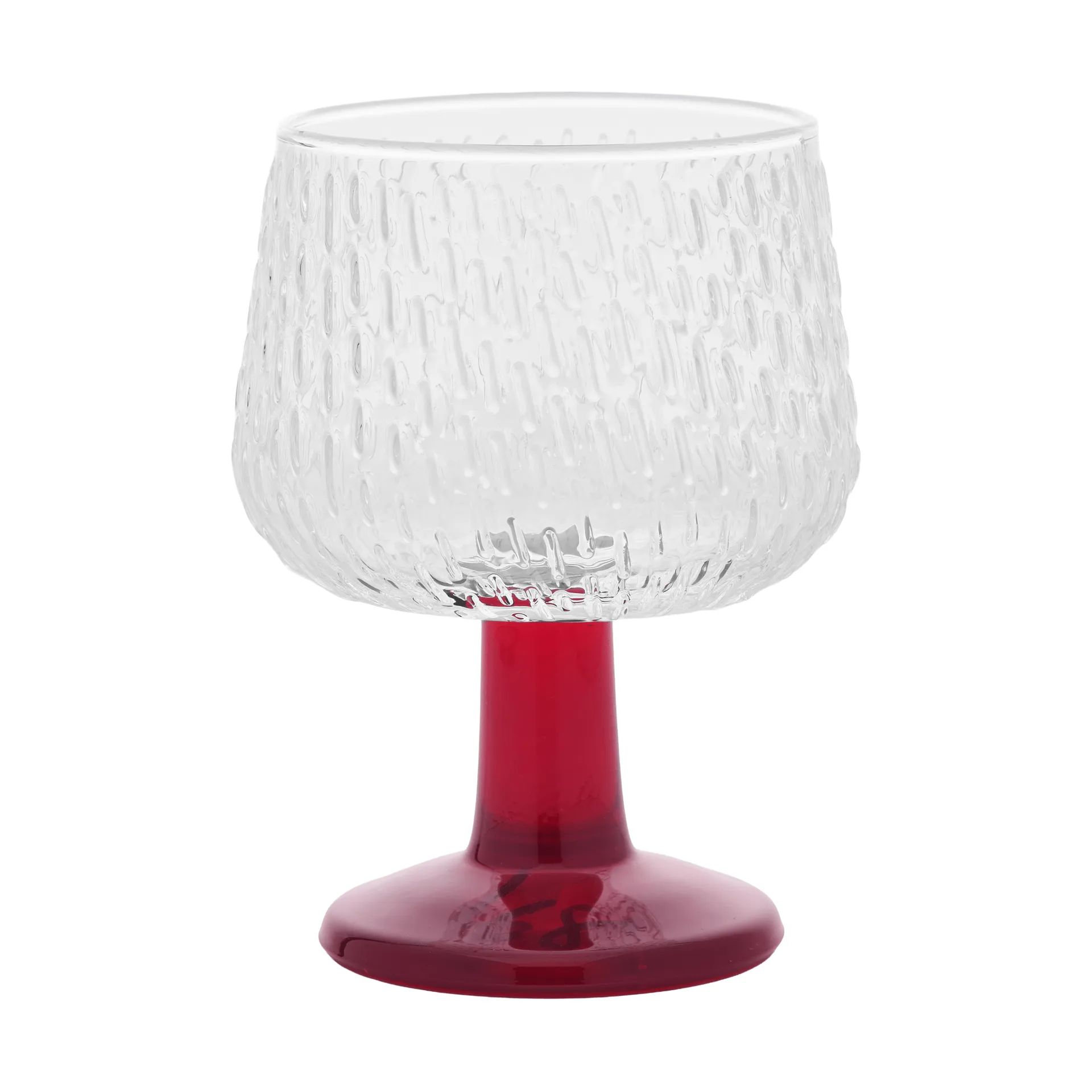 Syksy viinilasi 2,5 dl, Clear-red Marimekko