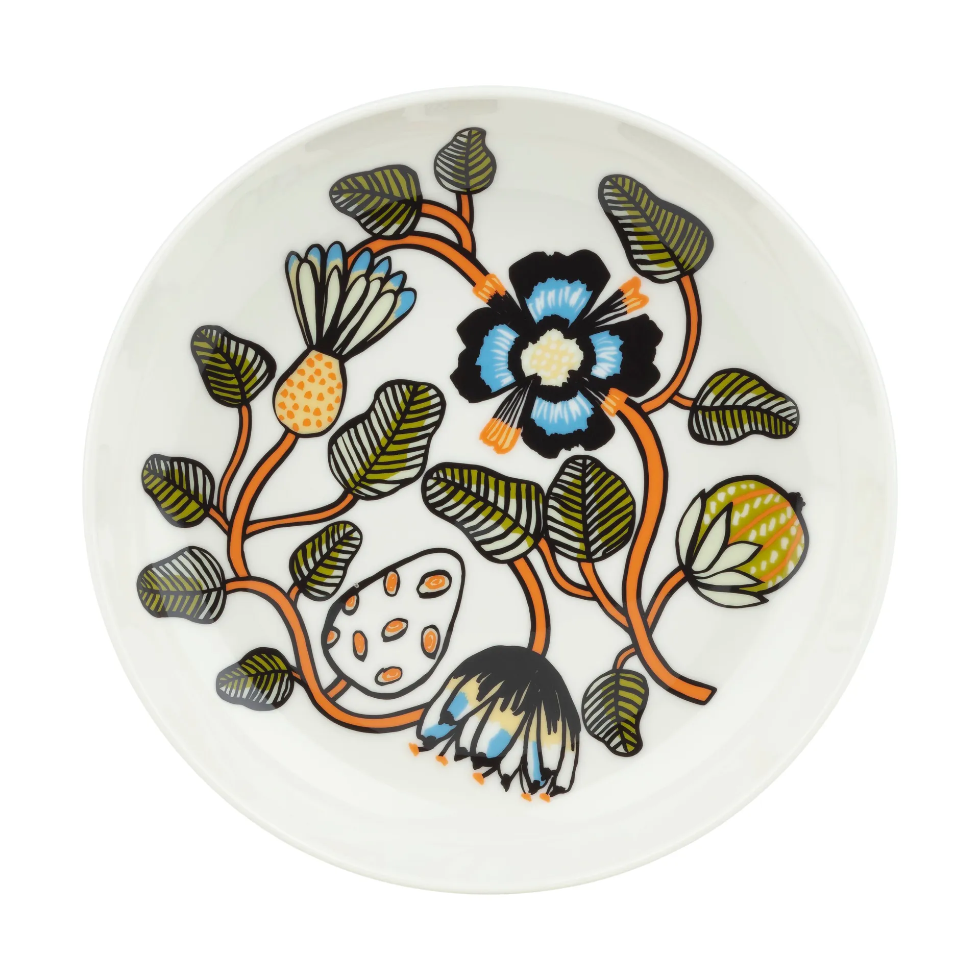 Tiara syvä lautanen Ø20,5 cm, White-warm orange-green Marimekko