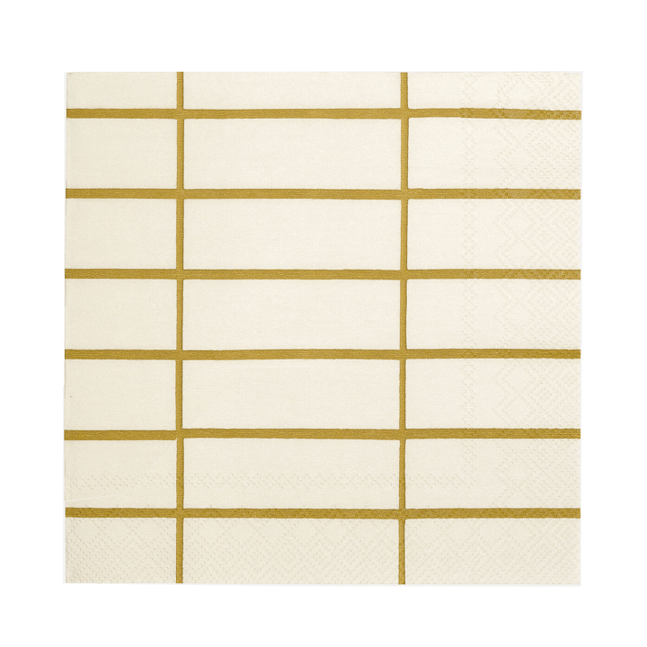 Tiiliskivi lautasliina 33 x 33 cm 20-pakkaus, Linen-ochre Marimekko