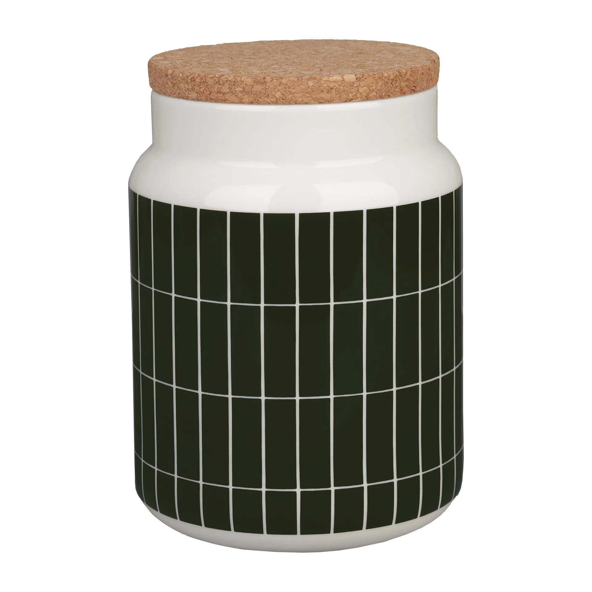 Tiiliskivi purkki 1,2 l, white-dark green Marimekko