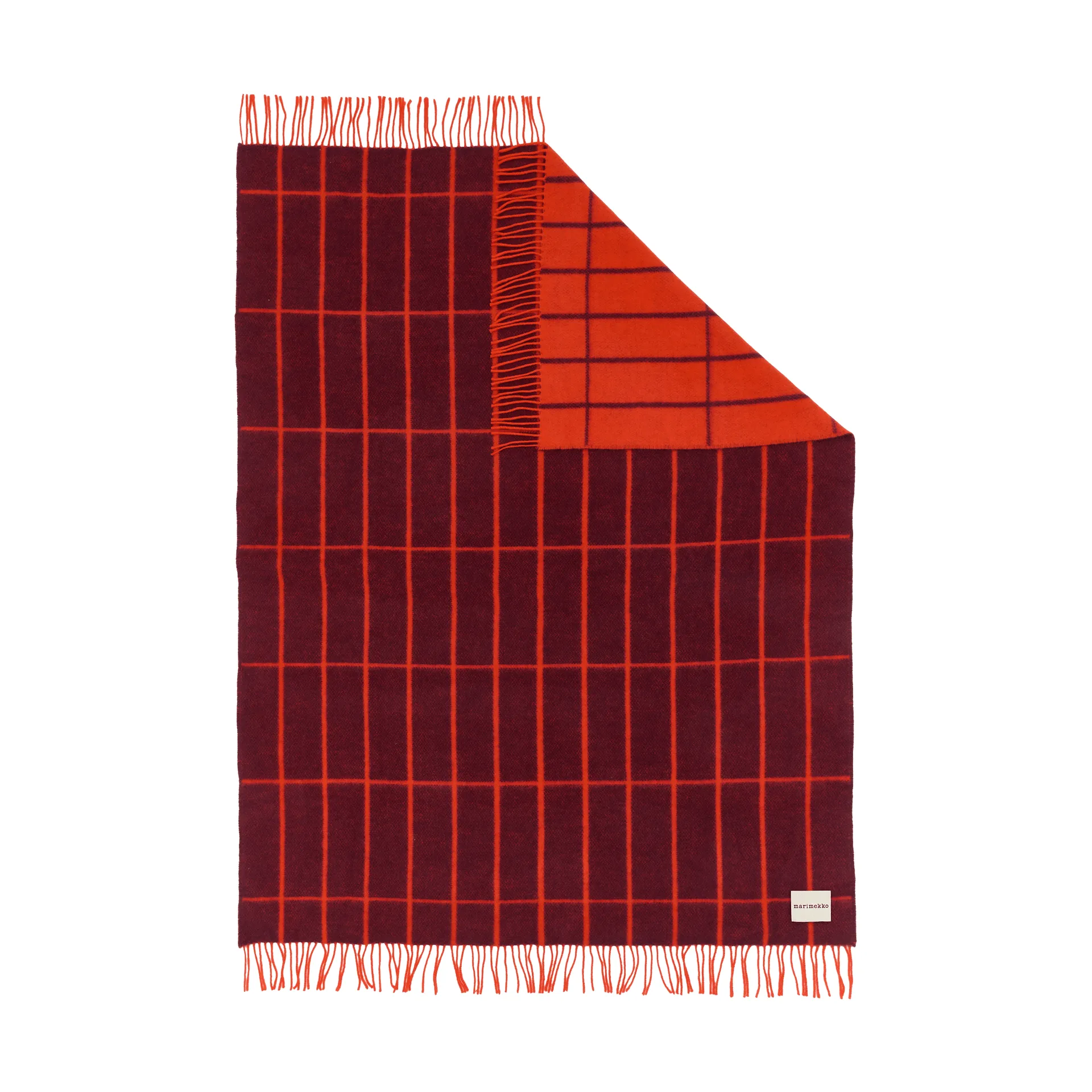 Tiiliskivi viltti, Plum-oranssinpunainen Marimekko
