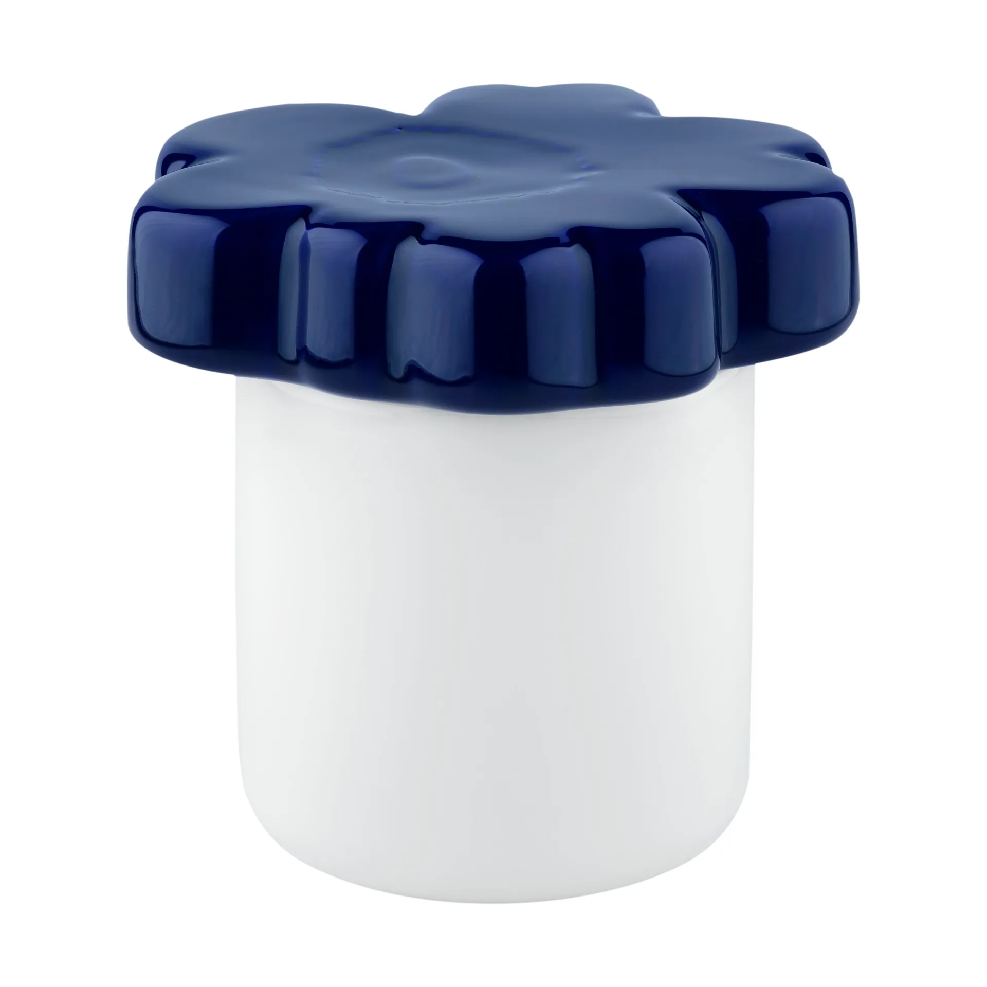Unikko 60-juhlavuosipurkki Ø6,5x15,5 cm, White-d. blue Marimekko
