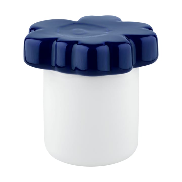 Unikko 60-juhlavuosipurkki Ø6,5x15,5 cm, White-d. blue Marimekko