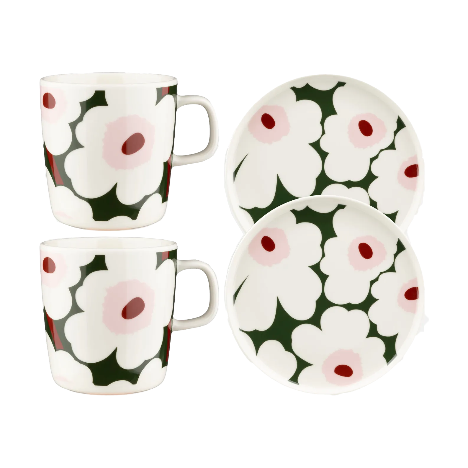 Unikko aamiaissetti, Vihreä Marimekko