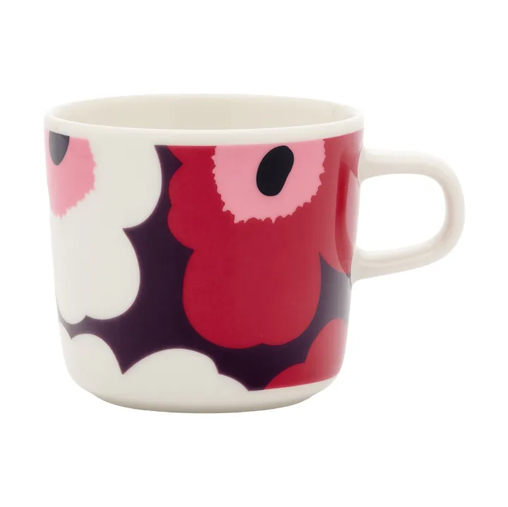 Unikko kahvikuppi 20 cl - White-plum-cranberry-pink - Marimekko