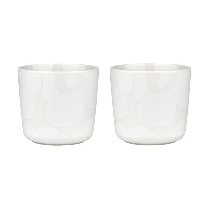 Unikko korvaton kuppi 20 cl 2-pakkaus, White-off white Marimekko