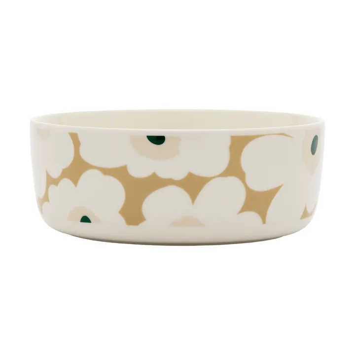 Unikko kulho 1,5 l - White-beige-light sand-dark green - Marimekko