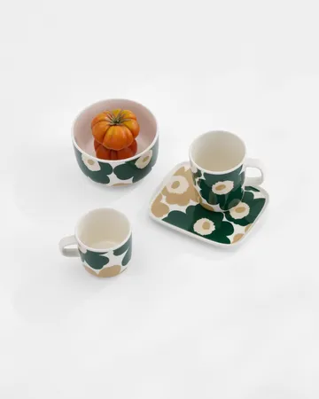 Unikko kulho 5 dl - White-dark green-beige-light sand - Marimekko