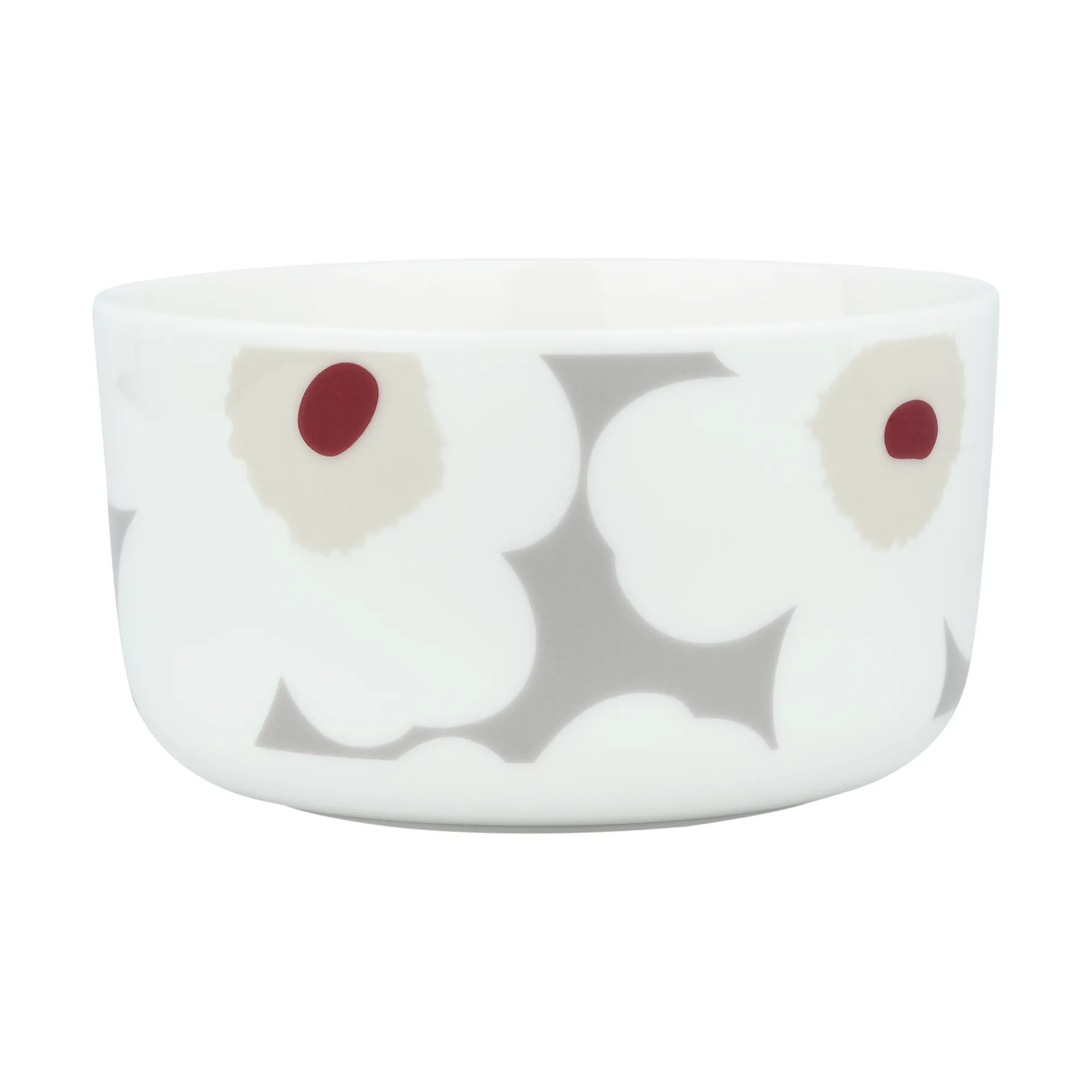 Unikko kulho 5 dl, White-l. grey-red-yellow Marimekko