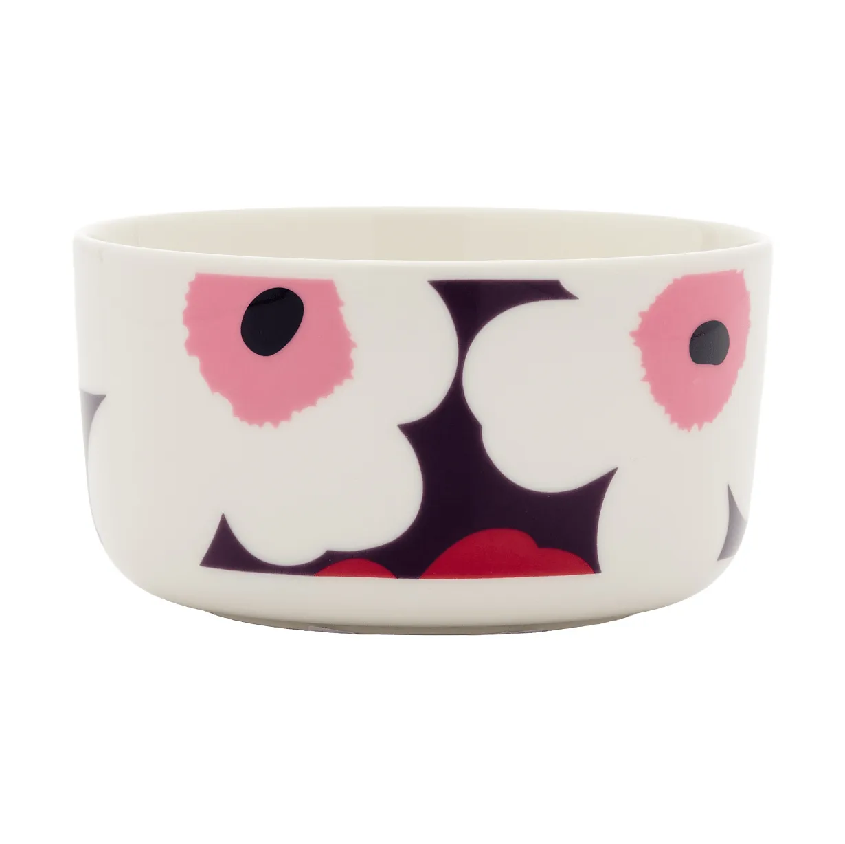 Unikko kulho 5 dl, White-plum-cranberry-pink Marimekko