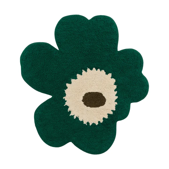 Unikko kylpymatto 73x74 cm - Emerald-off white-mole - Marimekko