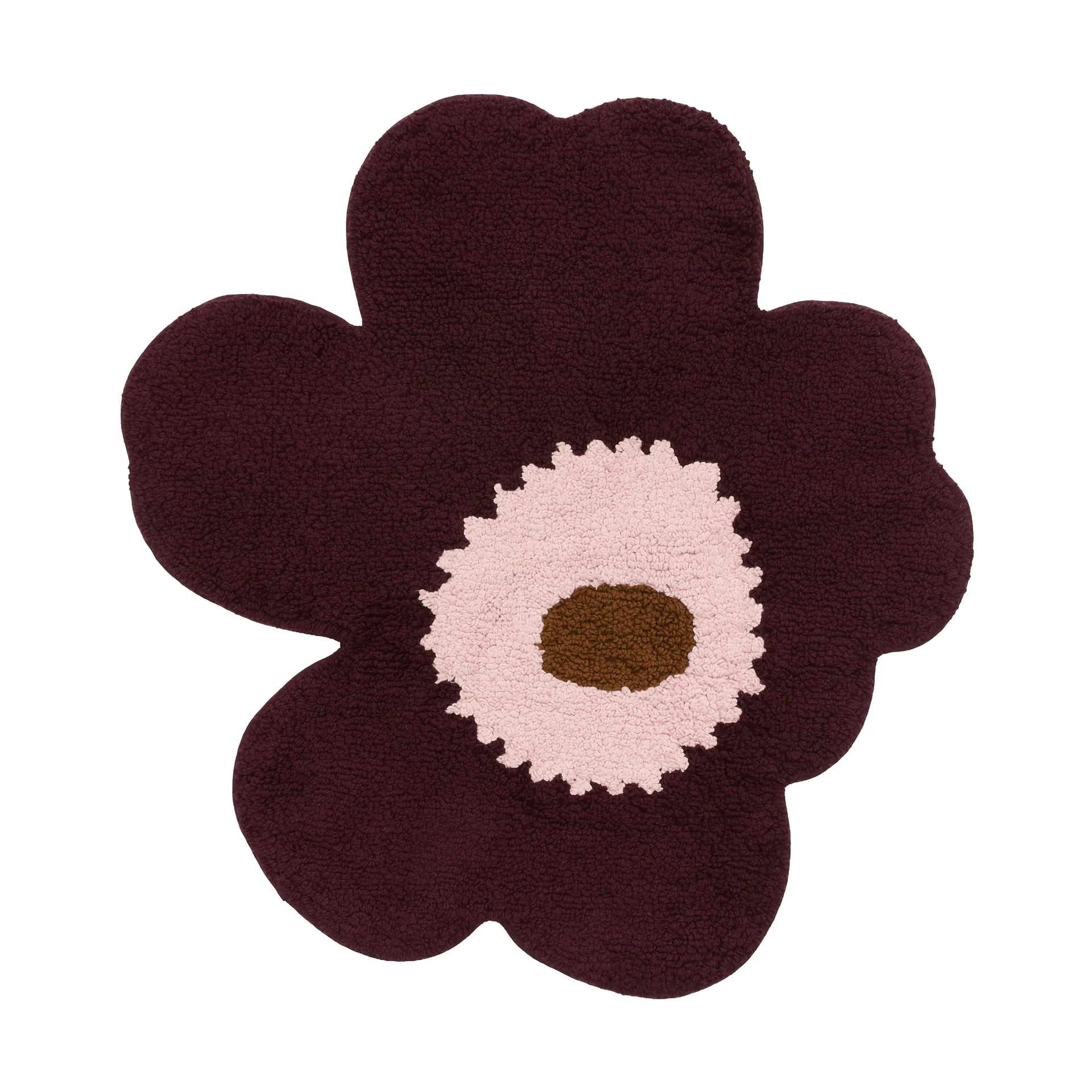 Marimekko Unikko kylpymatto 73x74 cm Luumu-vaaleanpunainen-toffee