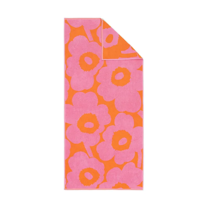 Unikko kylpypyyhe 70 x 150 cm - Oranssinpinkki - Marimekko